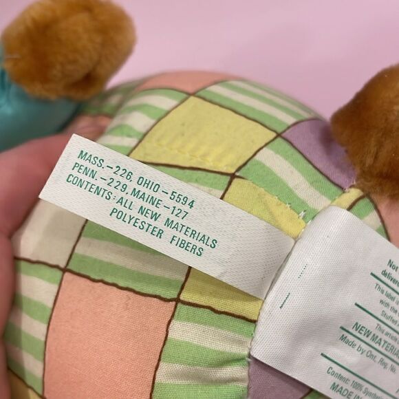 Bloomer Bunny Plush Stuffed Animal Vintage Easter Rabbit 1989 American Greetings - Picture 9 of 9